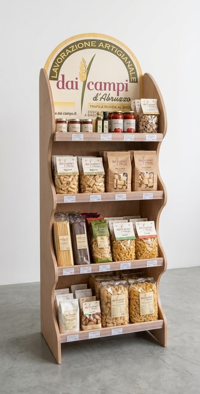 espositore durevole da terra per prodotti alimentari